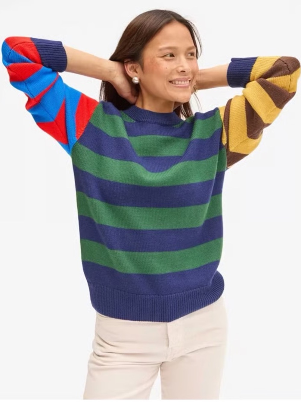 Clare V Virginie Striped Sweater